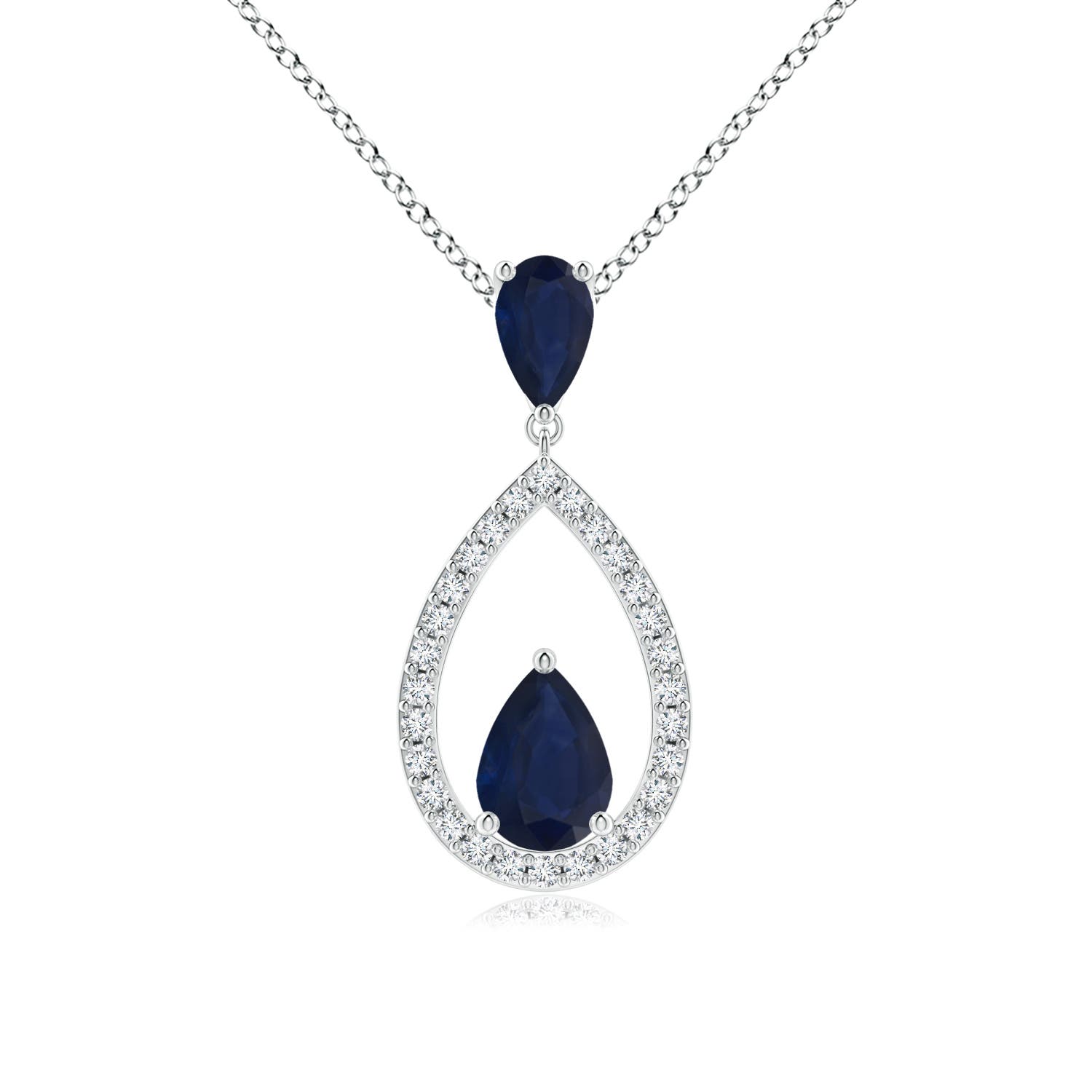 A - Blue Sapphire / 0.79 CT / 14 KT White Gold