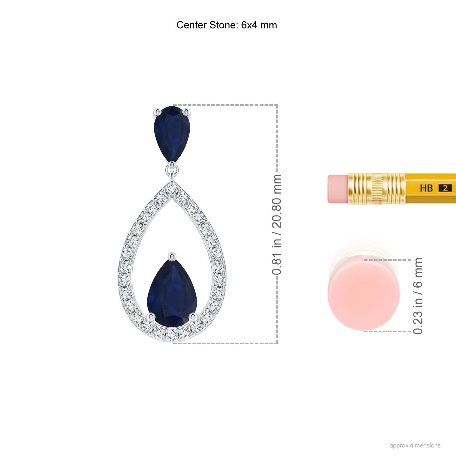 A - Blue Sapphire / 0.79 CT / 14 KT White Gold