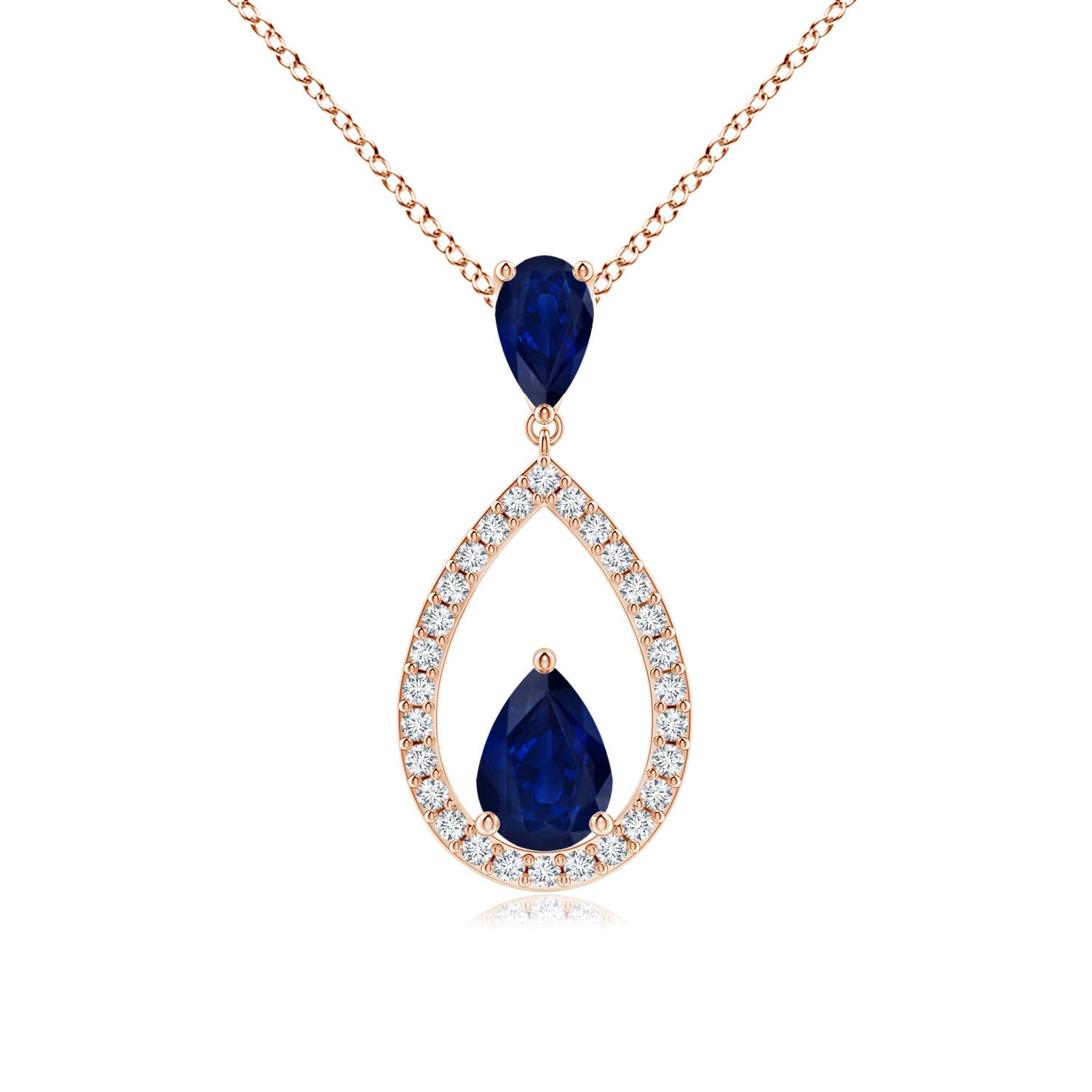 AA - Blue Sapphire / 0.79 CT / 14 KT Rose Gold