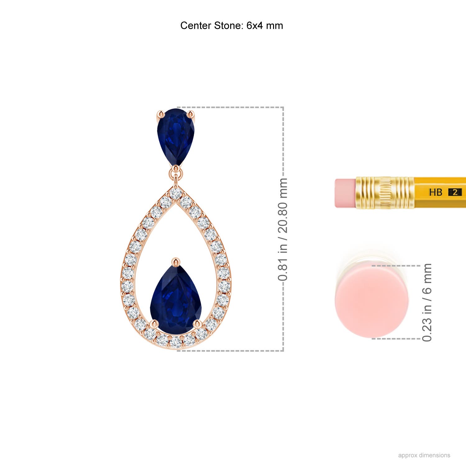 AA - Blue Sapphire / 0.79 CT / 14 KT Rose Gold