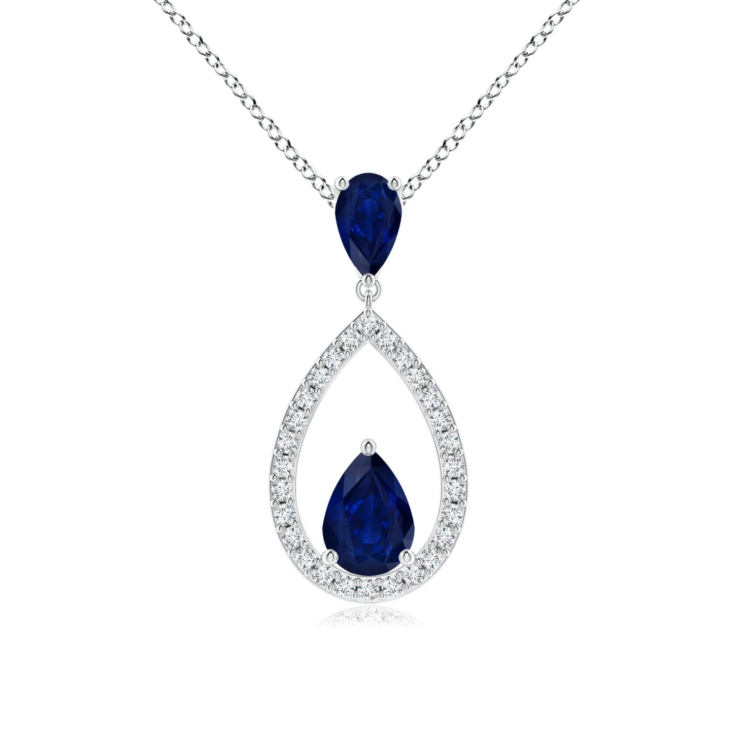 AA - Blue Sapphire / 0.79 CT / 14 KT White Gold