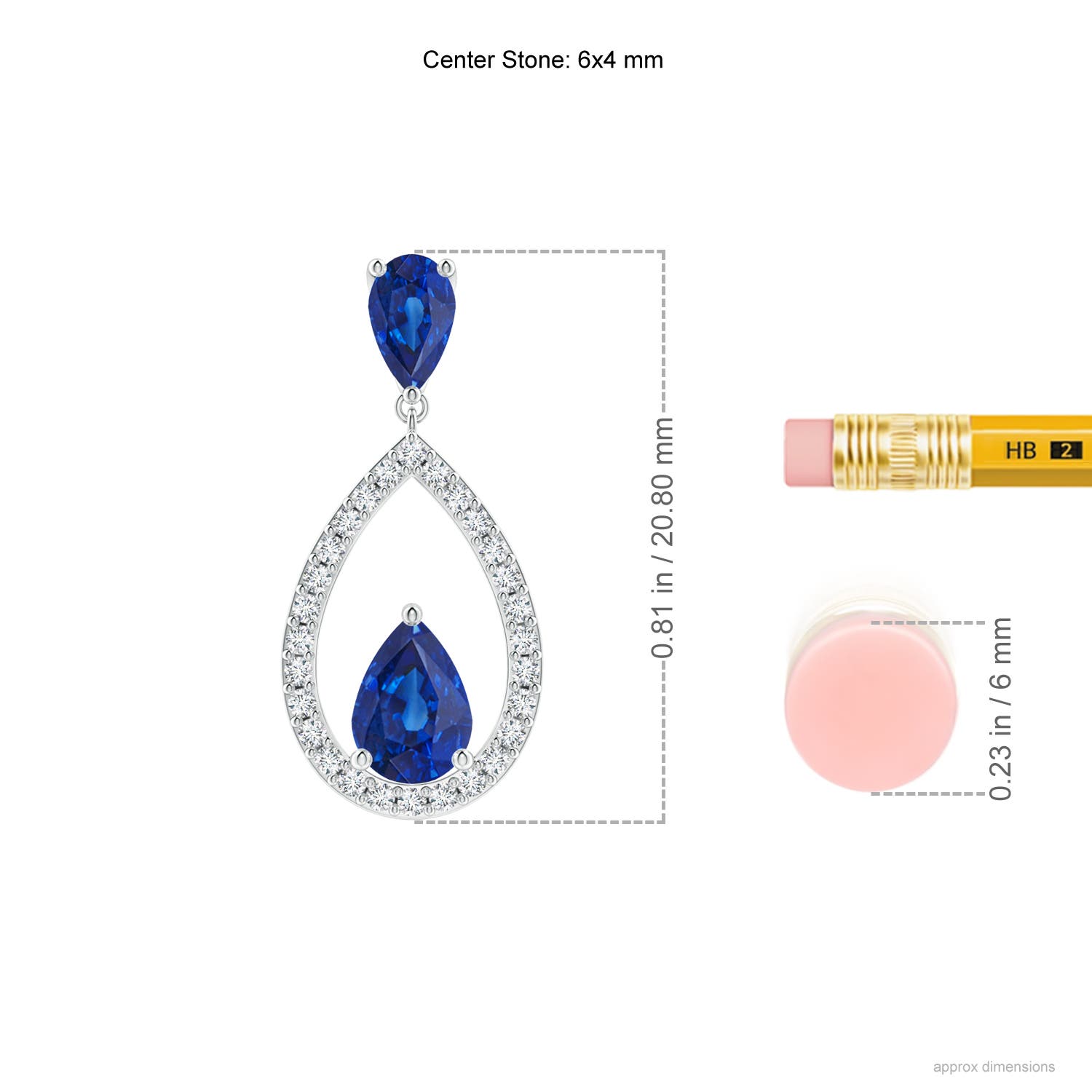 AAA - Blue Sapphire / 0.79 CT / 14 KT White Gold