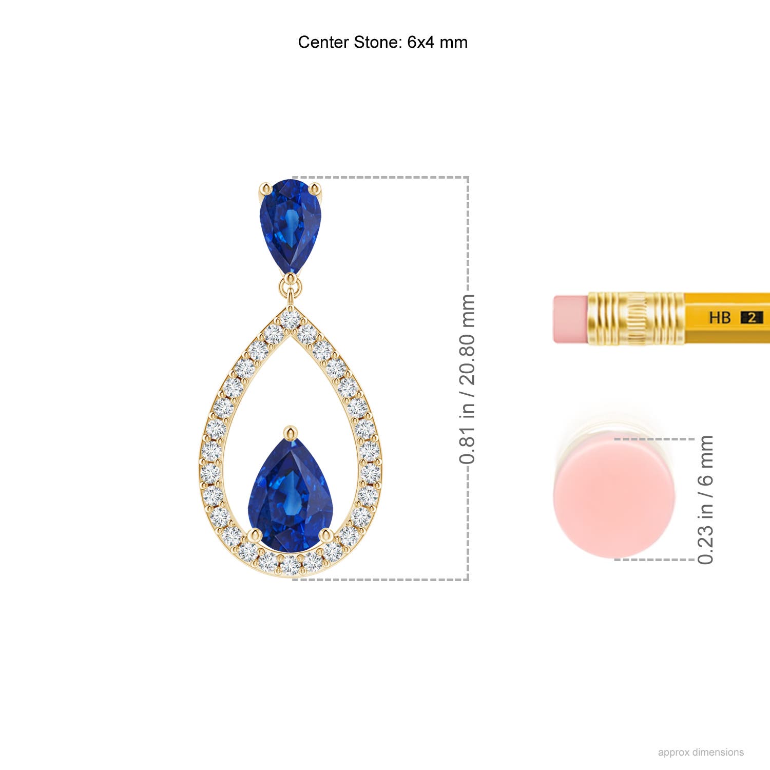 AAA - Blue Sapphire / 0.79 CT / 14 KT Yellow Gold