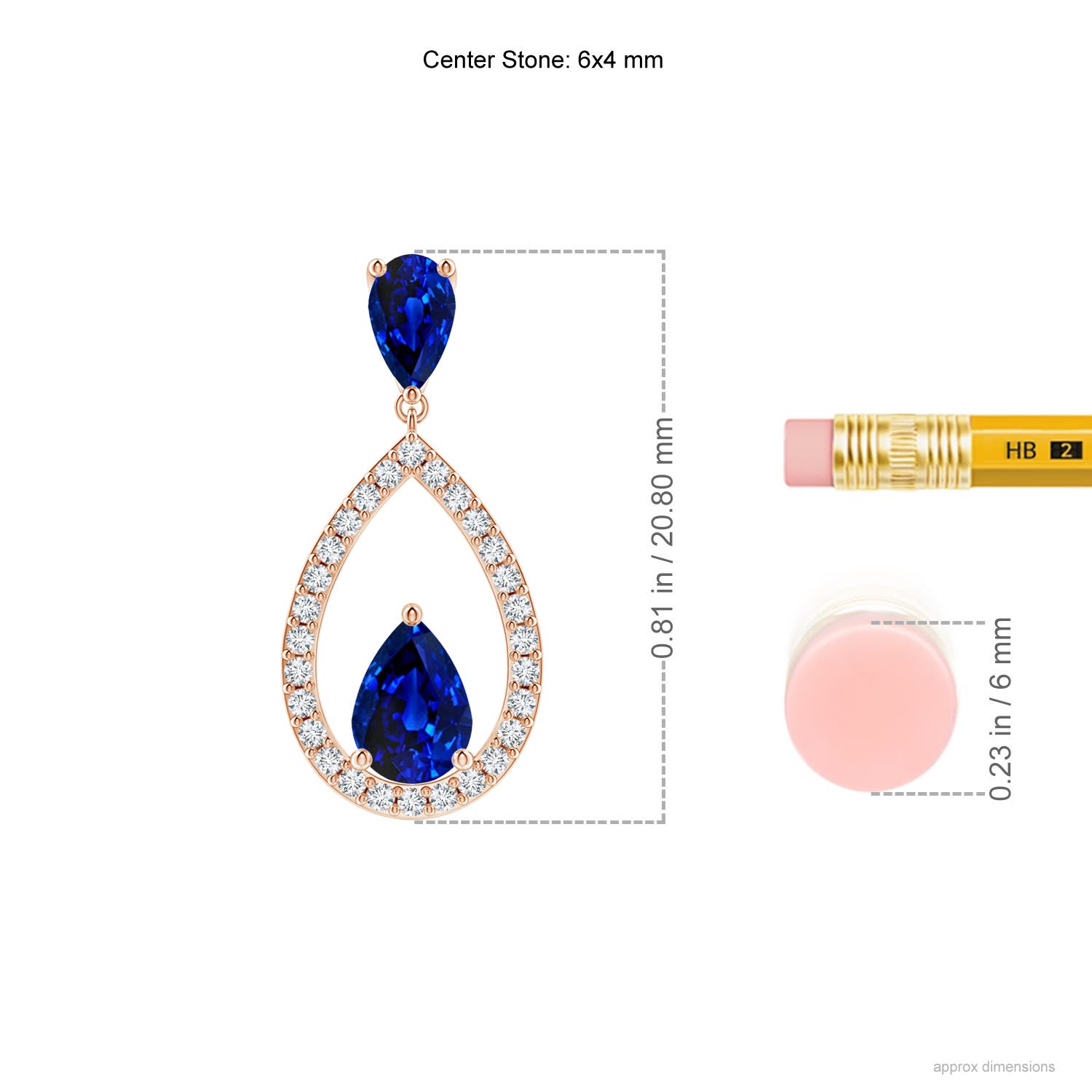 AAAA - Blue Sapphire / 0.79 CT / 14 KT Rose Gold