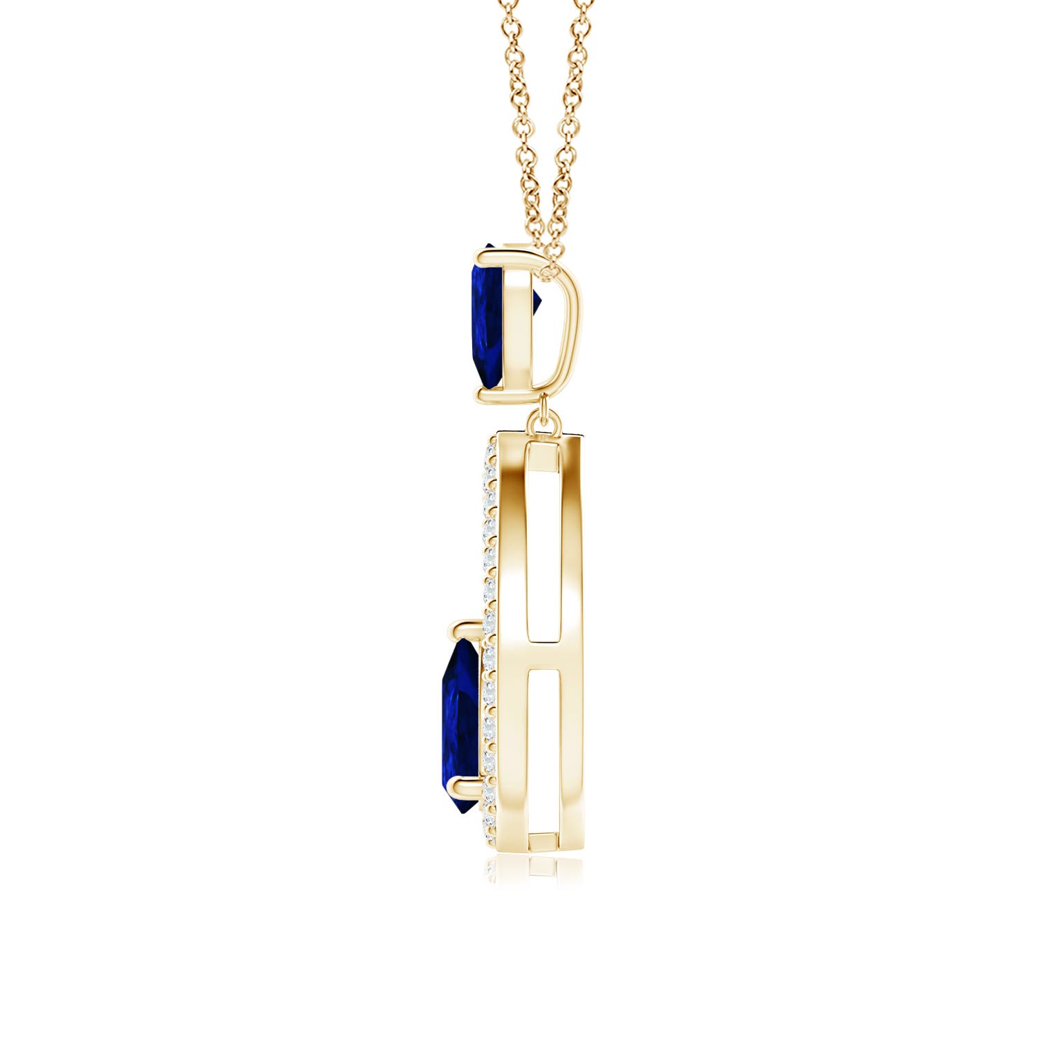 AAAA - Blue Sapphire / 0.79 CT / 14 KT Yellow Gold