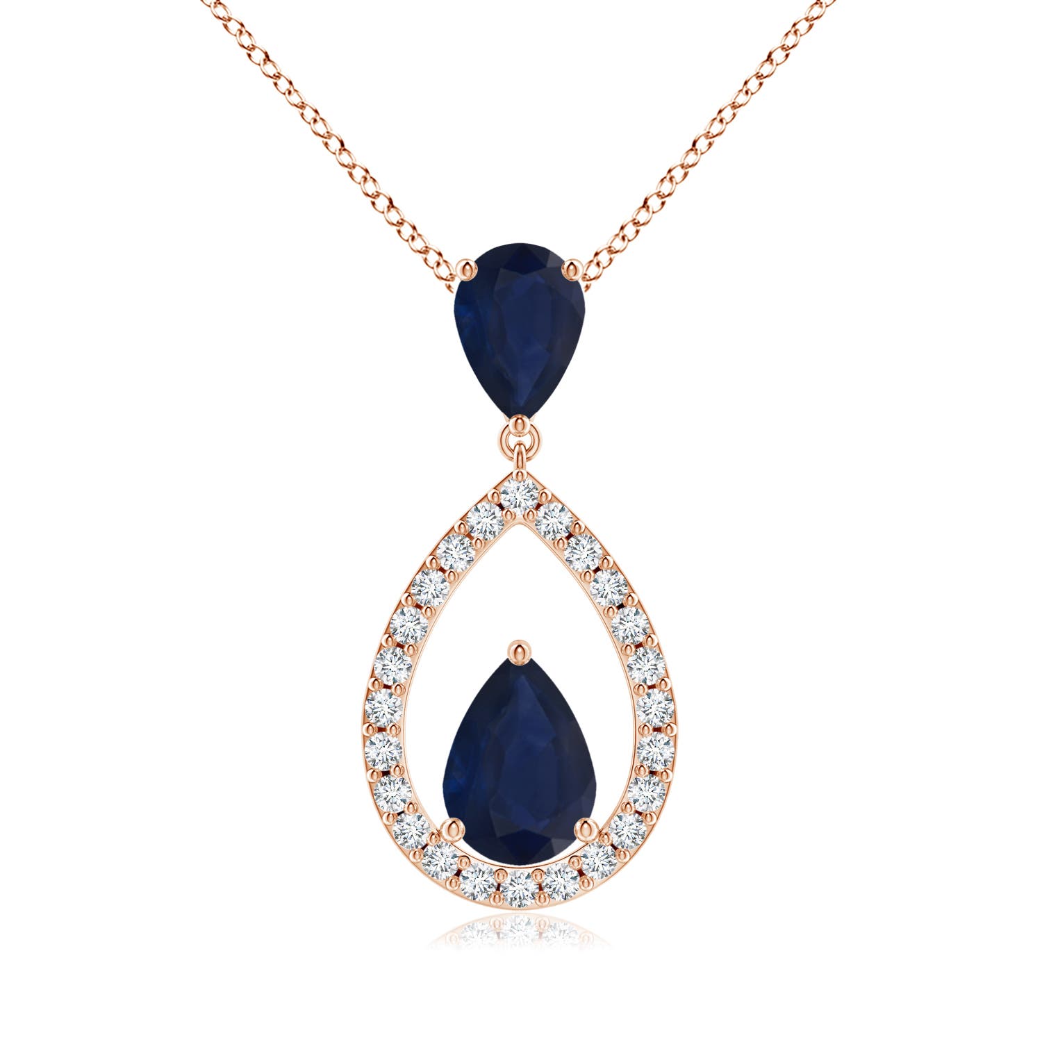 A - Blue Sapphire / 1.34 CT / 14 KT Rose Gold