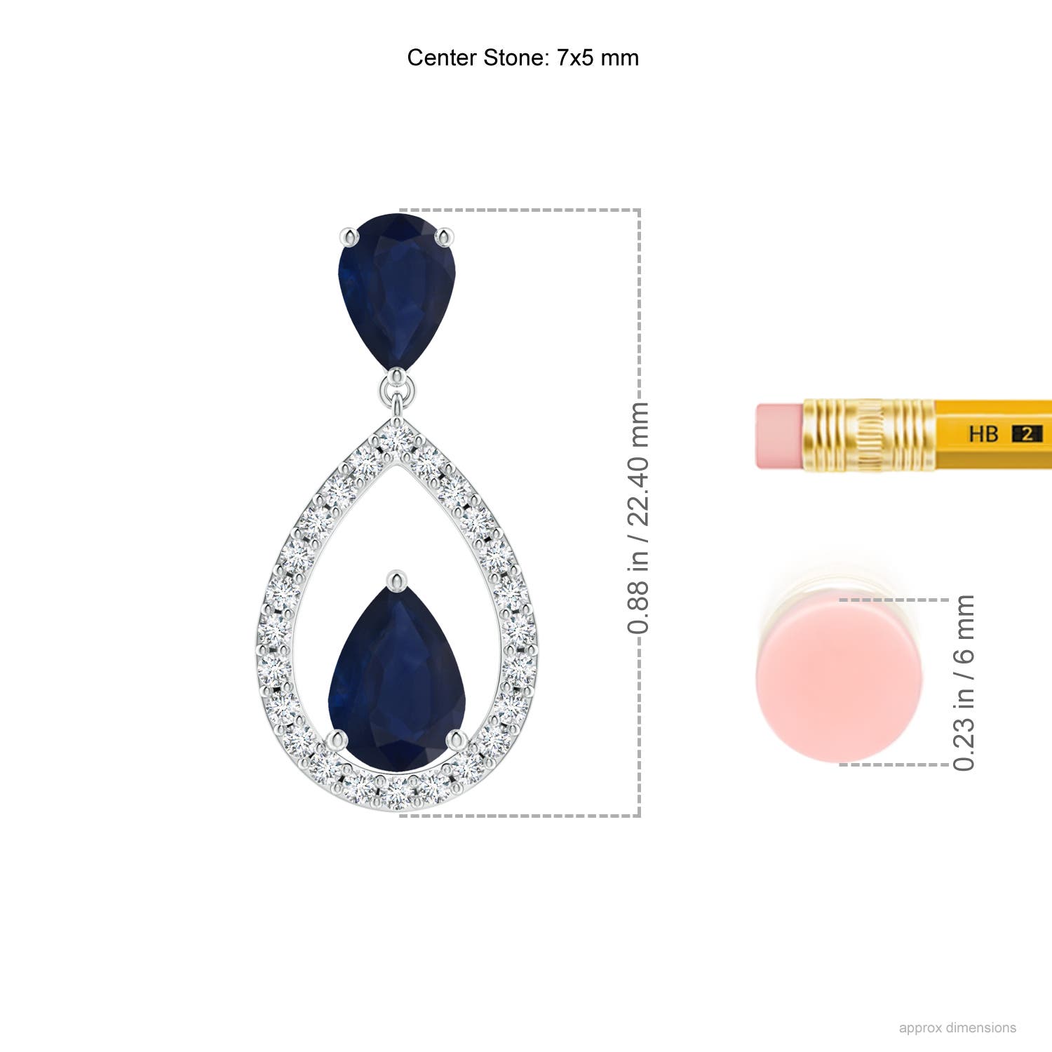 A - Blue Sapphire / 1.34 CT / 14 KT White Gold