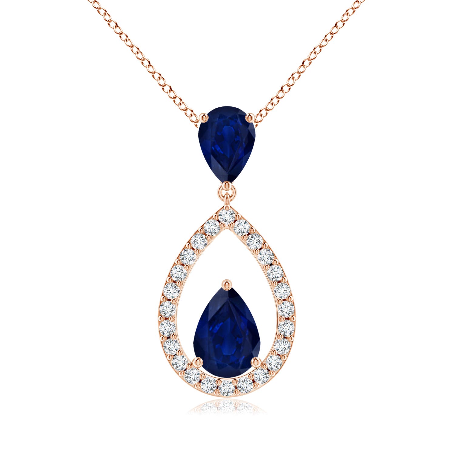 AA - Blue Sapphire / 1.34 CT / 14 KT Rose Gold