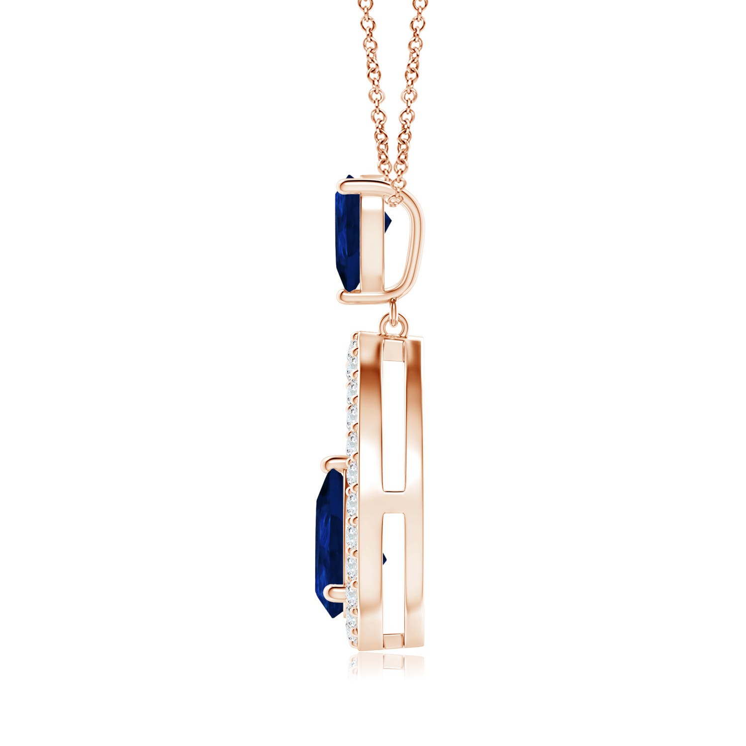 AA - Blue Sapphire / 1.34 CT / 14 KT Rose Gold