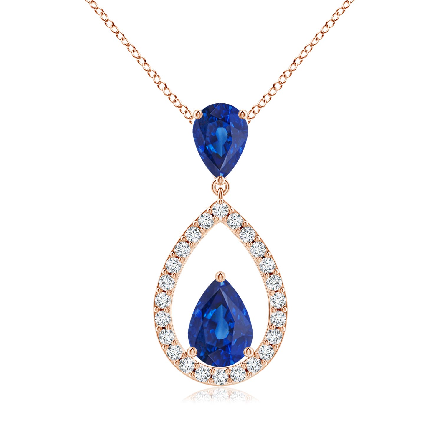 AAA - Blue Sapphire / 1.34 CT / 14 KT Rose Gold