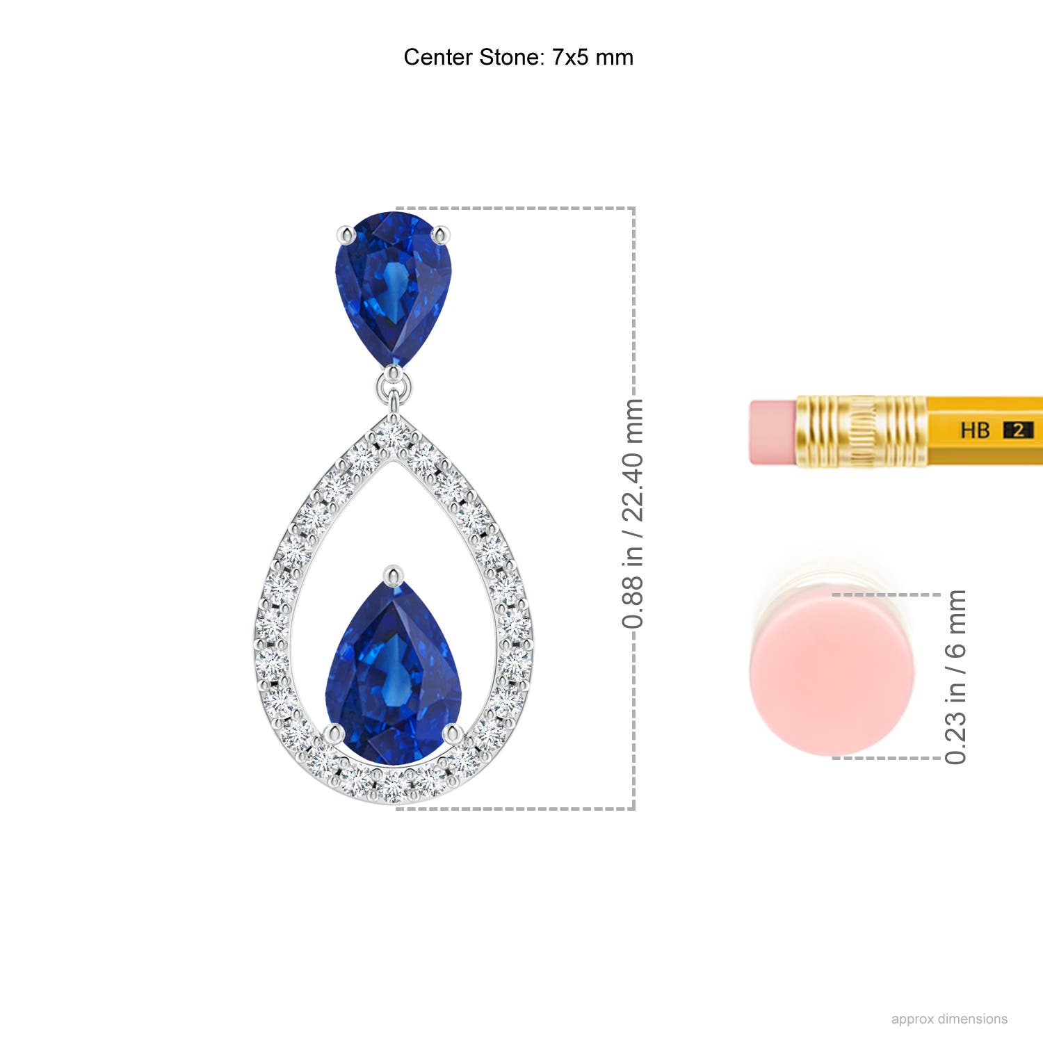 AAA - Blue Sapphire / 1.34 CT / 14 KT White Gold