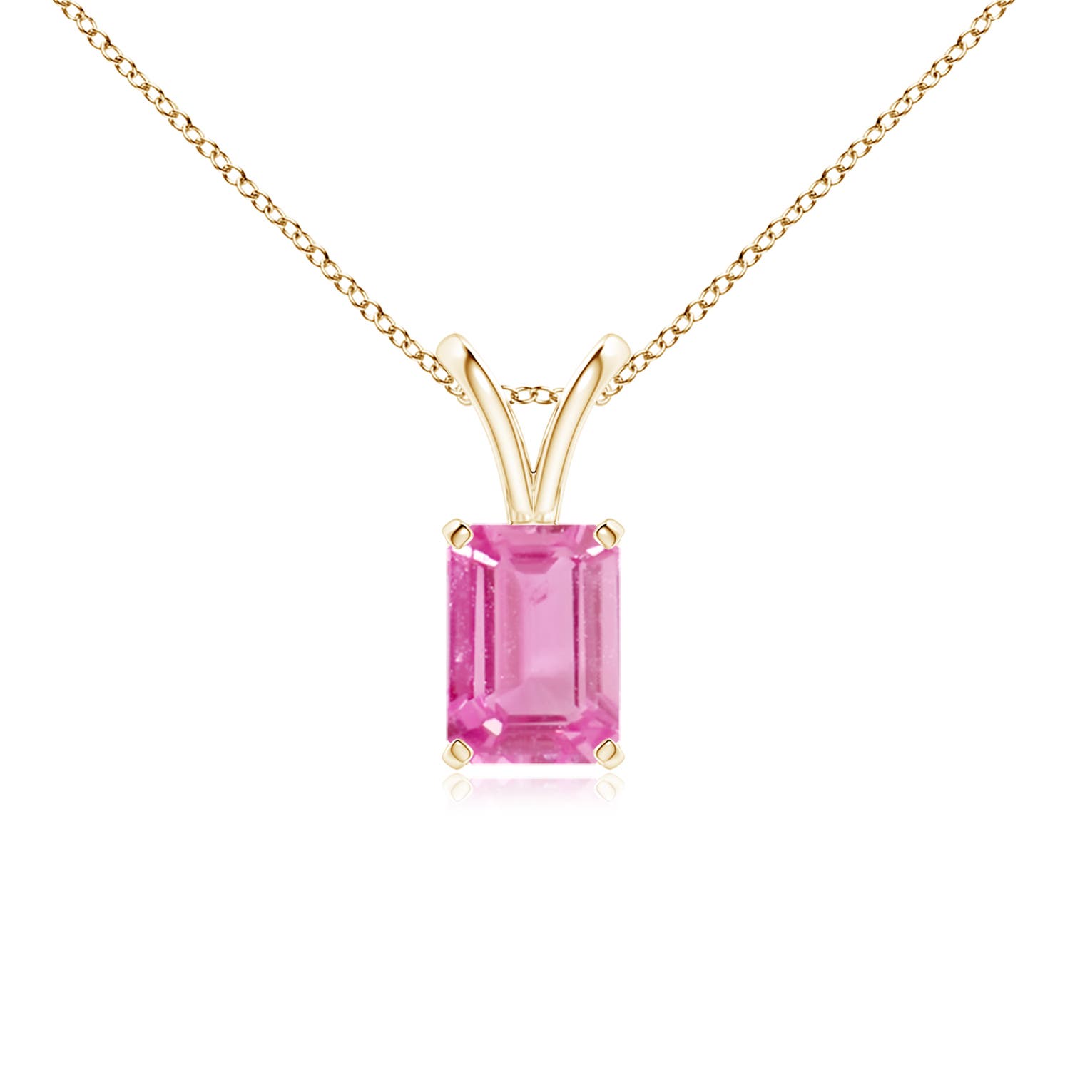 AA - Pink Sapphire / 1.15 CT / 14 KT Yellow Gold