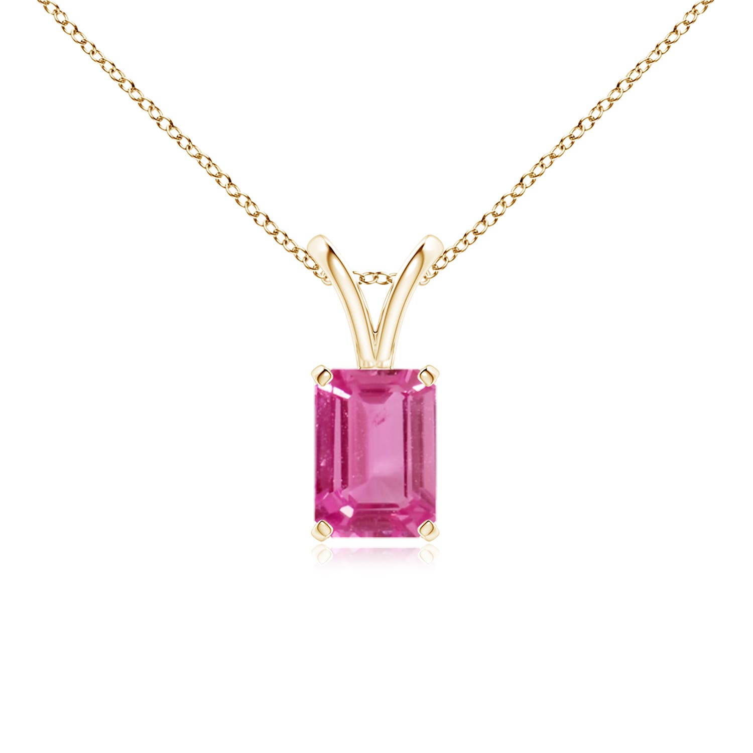 AAAA - Pink Sapphire / 1.15 CT / 14 KT Yellow Gold