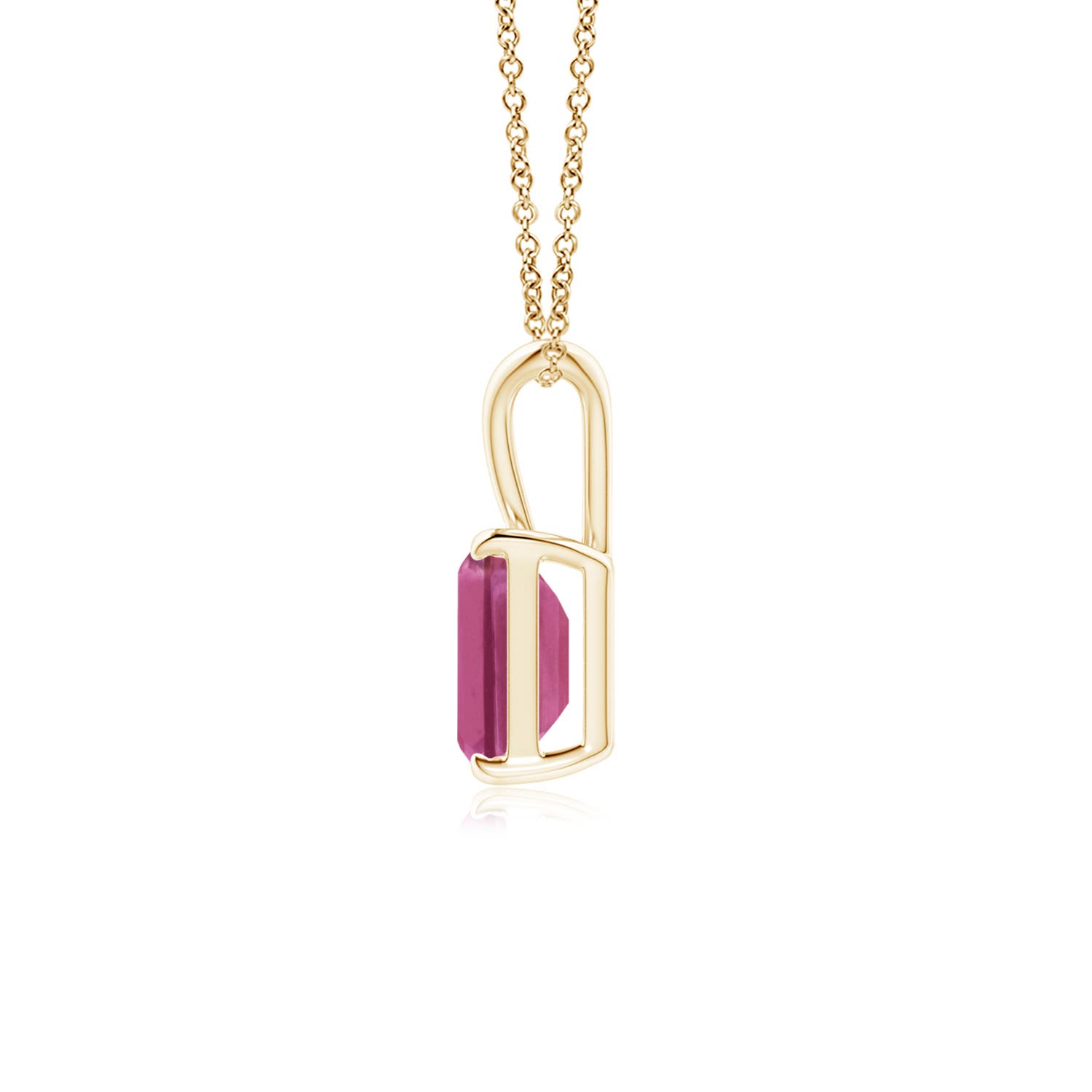 AAAA - Pink Sapphire / 1.15 CT / 14 KT Yellow Gold