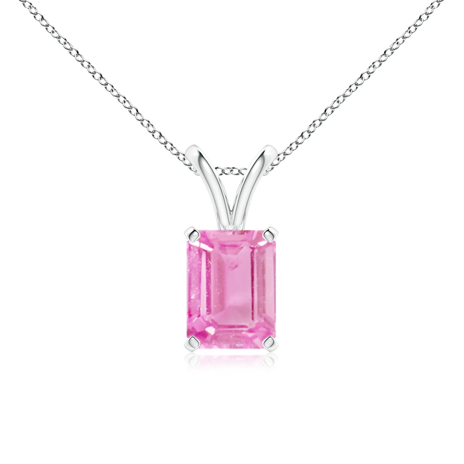 A - Pink Sapphire / 1.5 CT / 14 KT White Gold