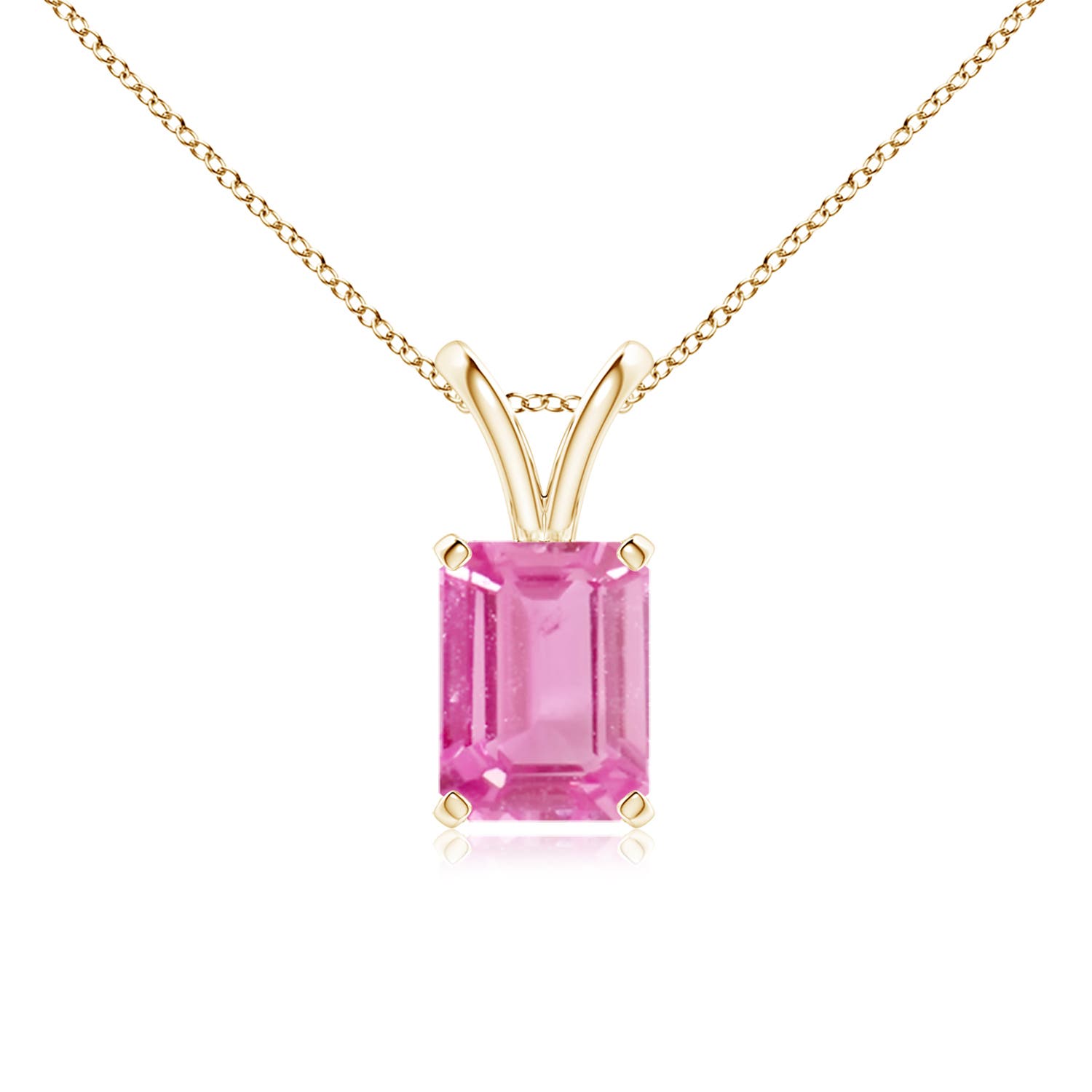 AA - Pink Sapphire / 1.5 CT / 14 KT Yellow Gold