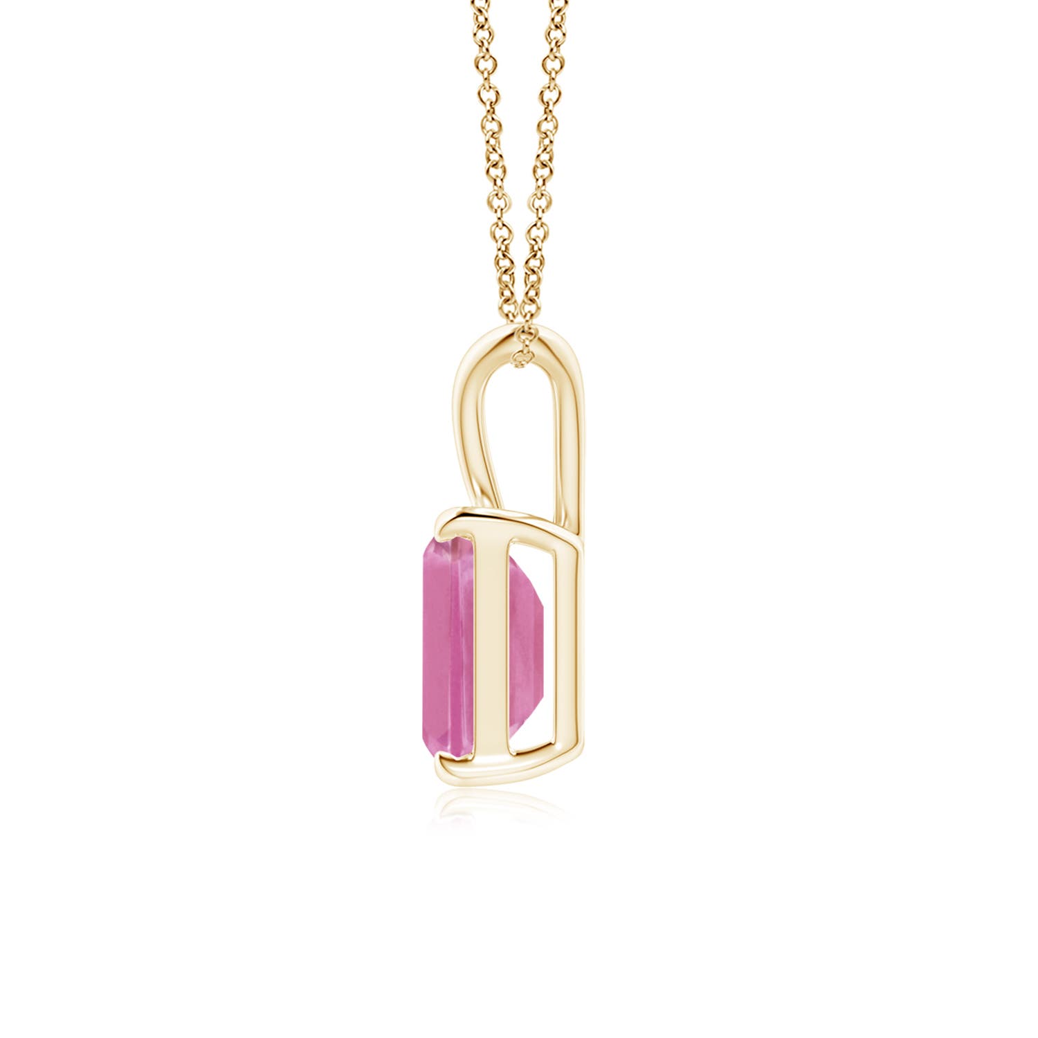 AA - Pink Sapphire / 1.5 CT / 14 KT Yellow Gold