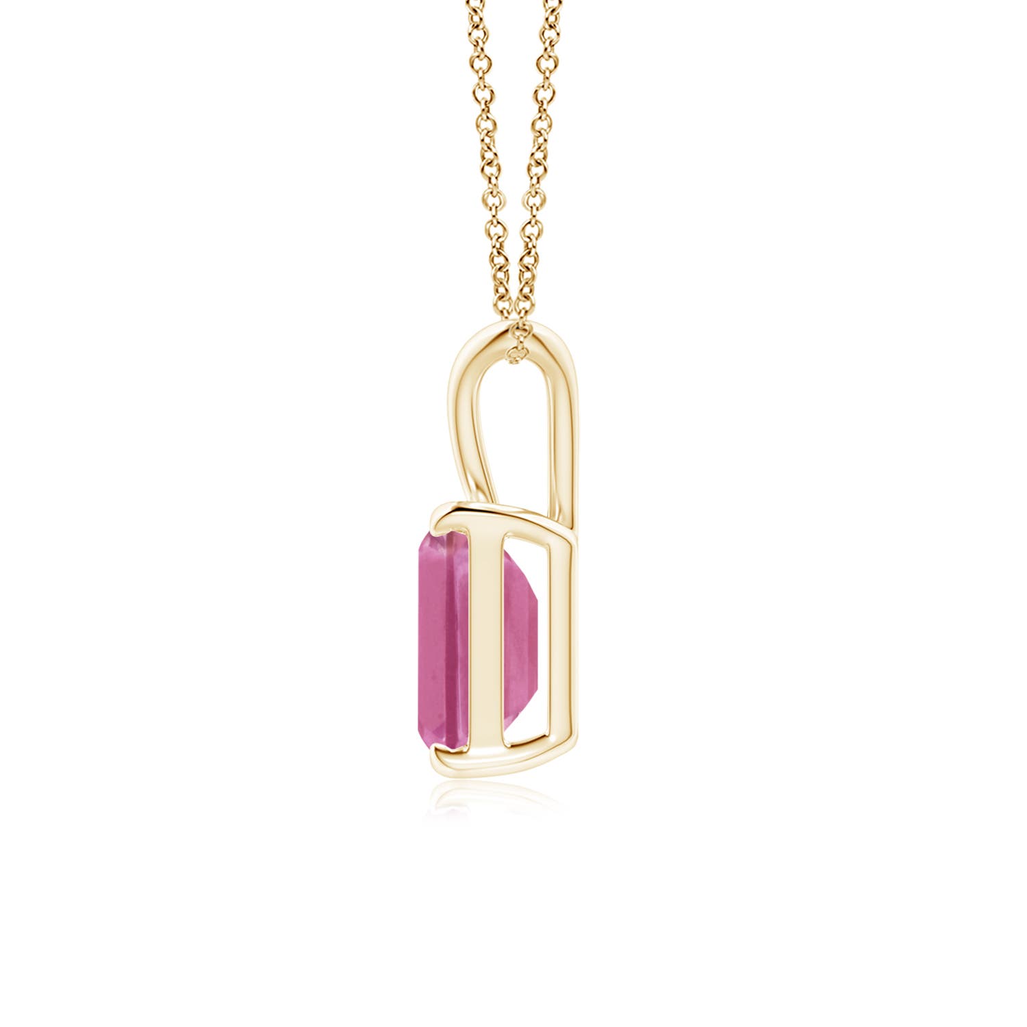 AAA - Pink Sapphire / 1.5 CT / 14 KT Yellow Gold