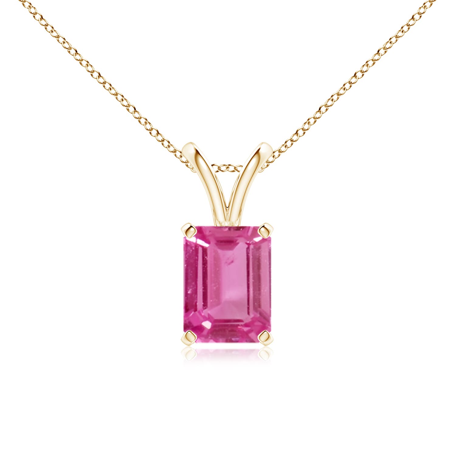 AAAA - Pink Sapphire / 1.5 CT / 14 KT Yellow Gold