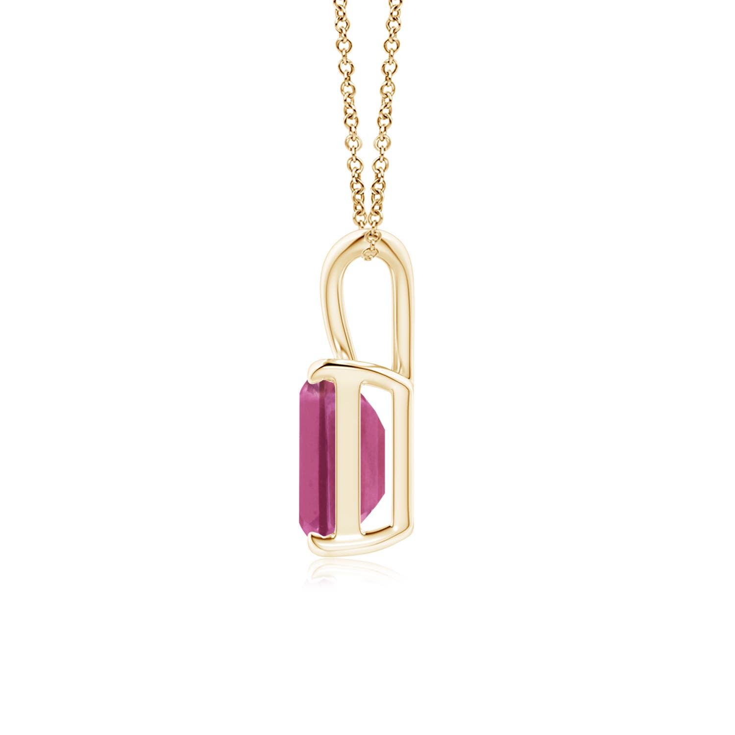 AAAA - Pink Sapphire / 1.5 CT / 14 KT Yellow Gold