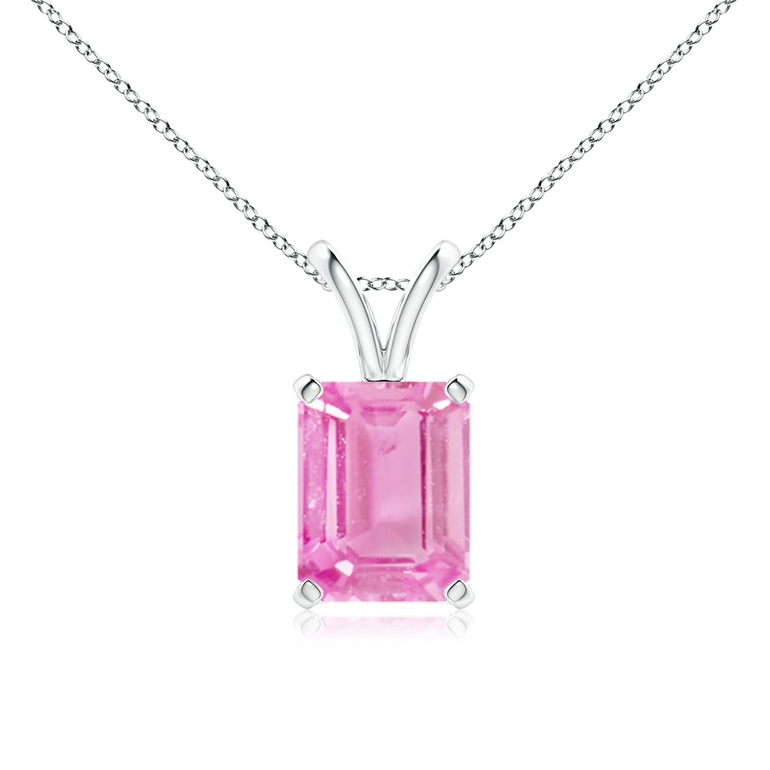 A - Pink Sapphire / 2 CT / 14 KT White Gold