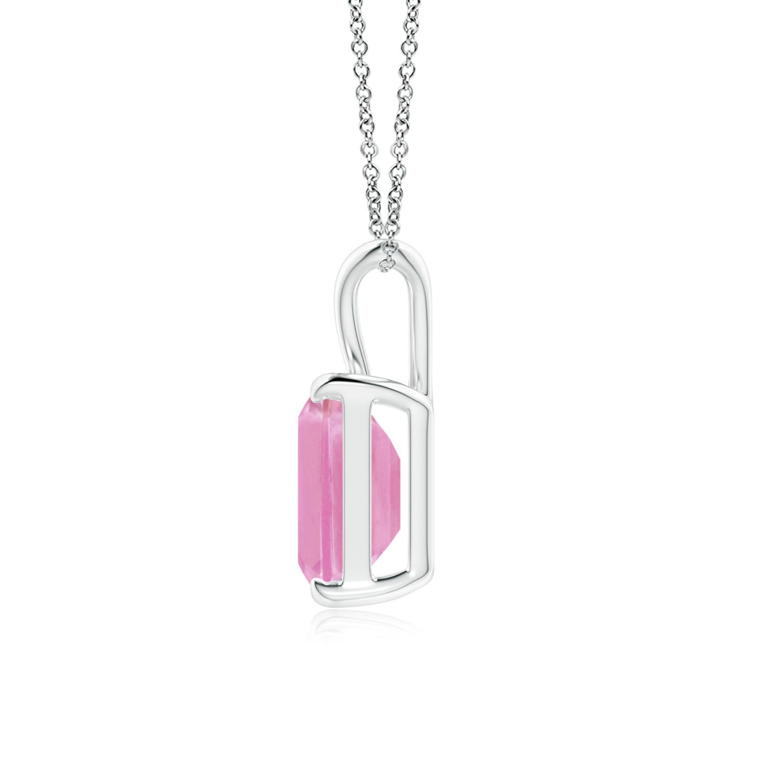 A - Pink Sapphire / 2 CT / 14 KT White Gold