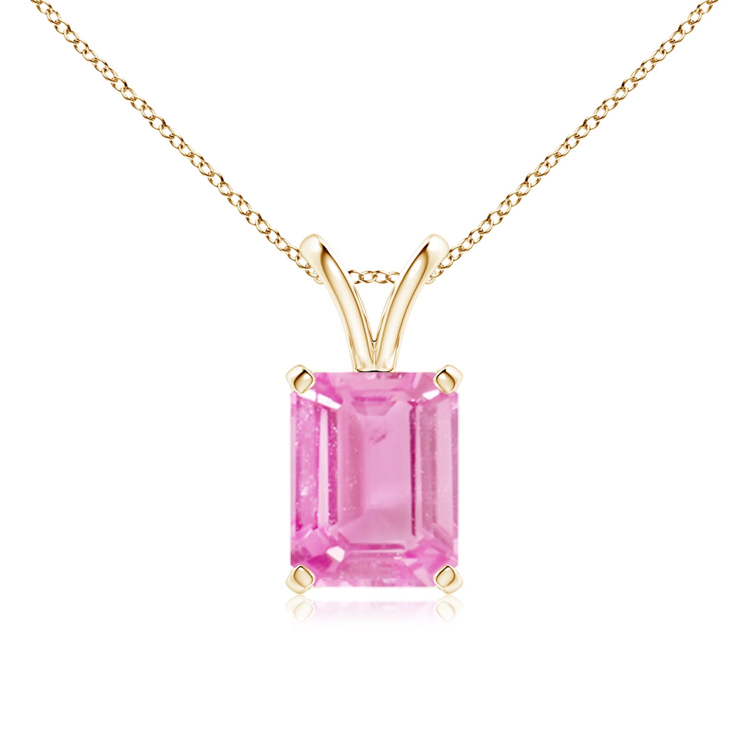 A - Pink Sapphire / 2 CT / 14 KT Yellow Gold