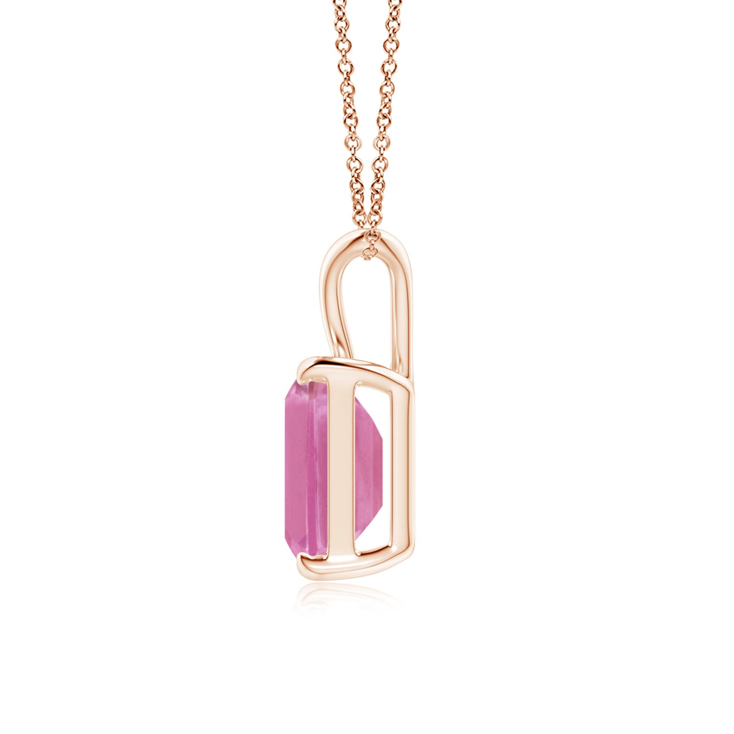 AA - Pink Sapphire / 2 CT / 14 KT Rose Gold