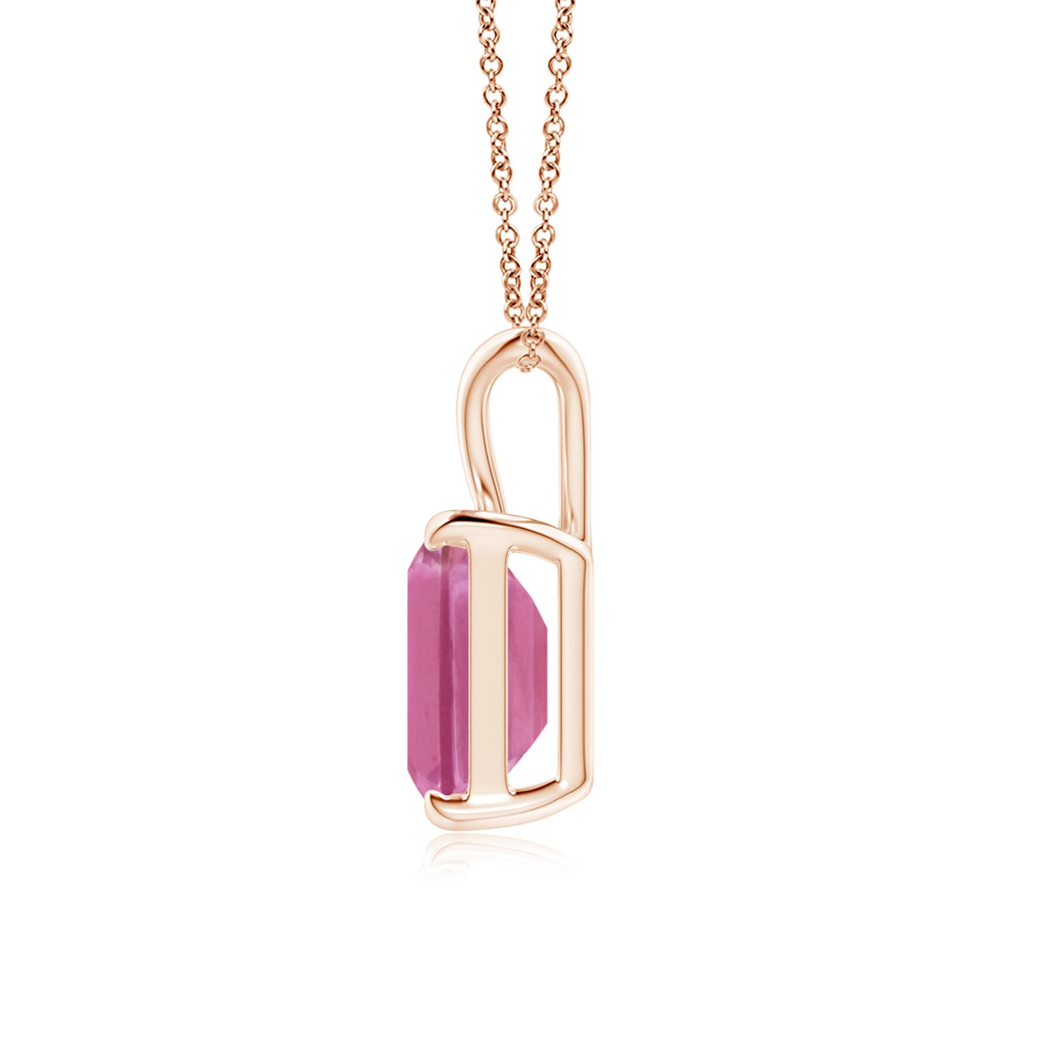 AAA - Pink Sapphire / 2 CT / 14 KT Rose Gold