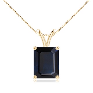 Emerald Cut A Blue Sapphire