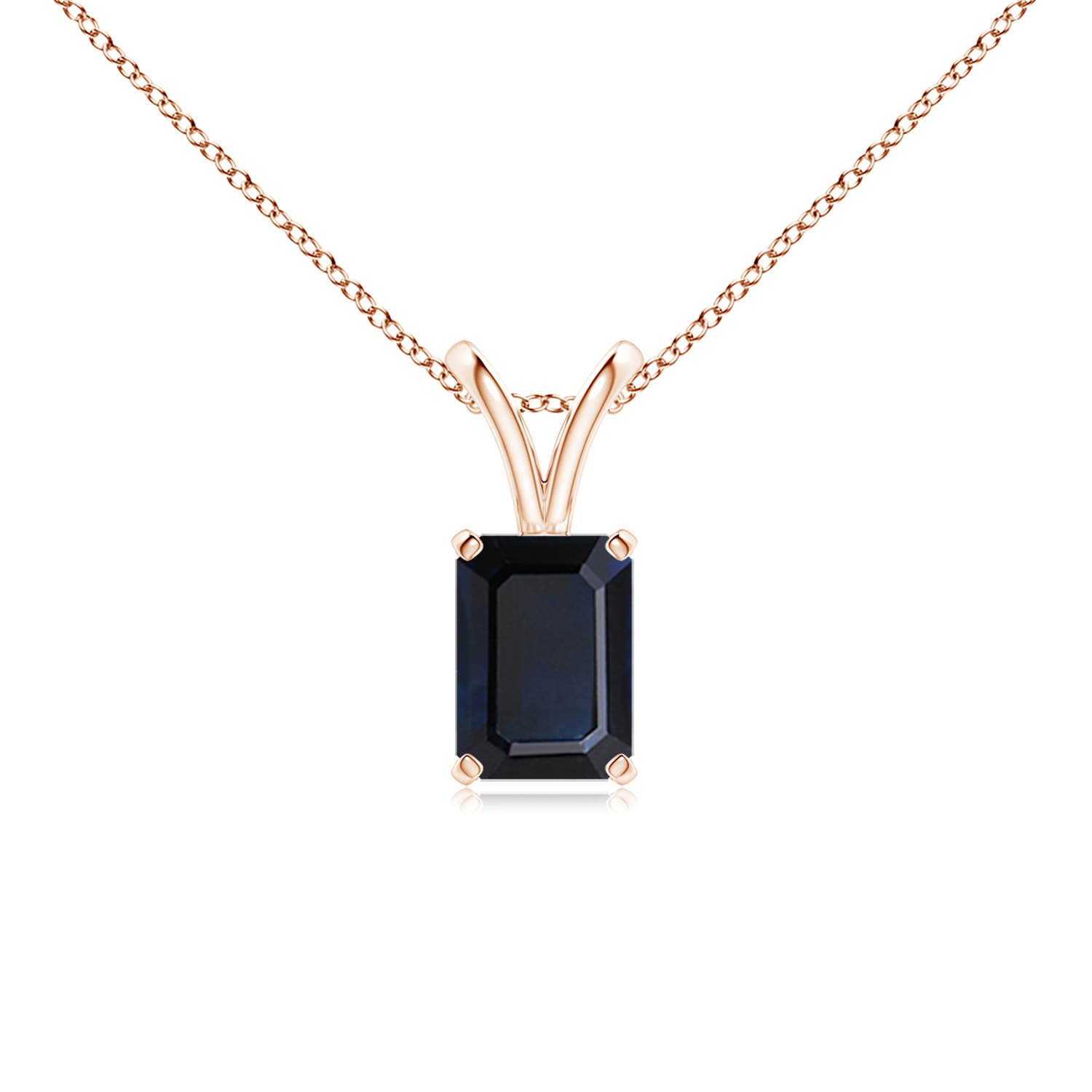 A - Blue Sapphire / 1.05 CT / 14 KT Rose Gold