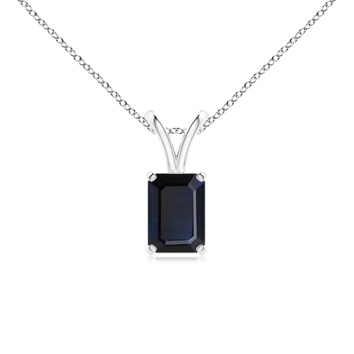 A - Blue Sapphire / 1.05 CT / 14 KT White Gold