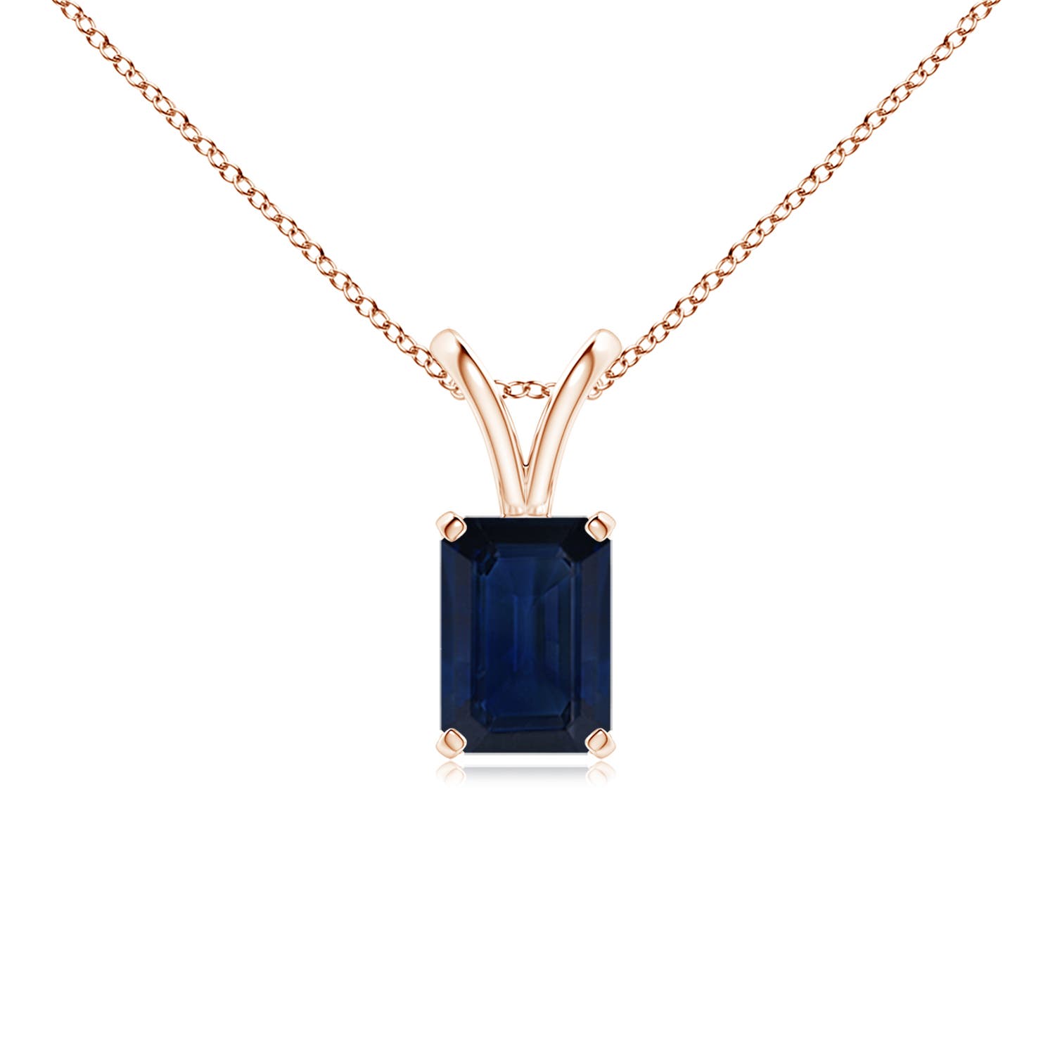 AA - Blue Sapphire / 1.05 CT / 14 KT Rose Gold