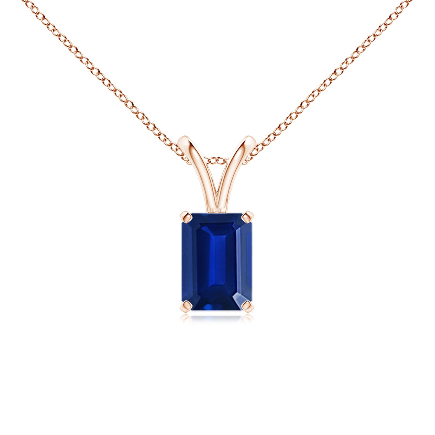 AAAA - Blue Sapphire / 1.05 CT / 14 KT Rose Gold