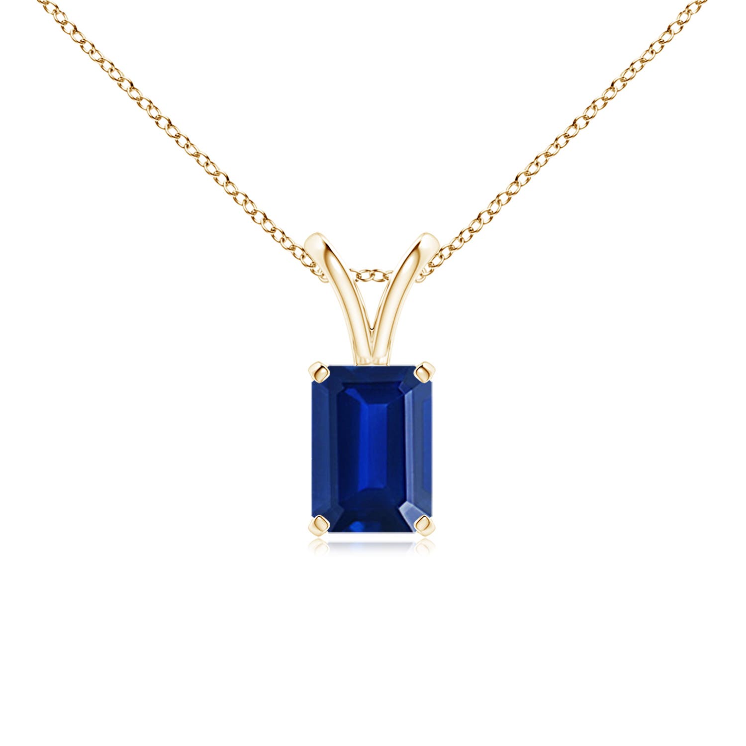 AAAA - Blue Sapphire / 1.05 CT / 14 KT Yellow Gold