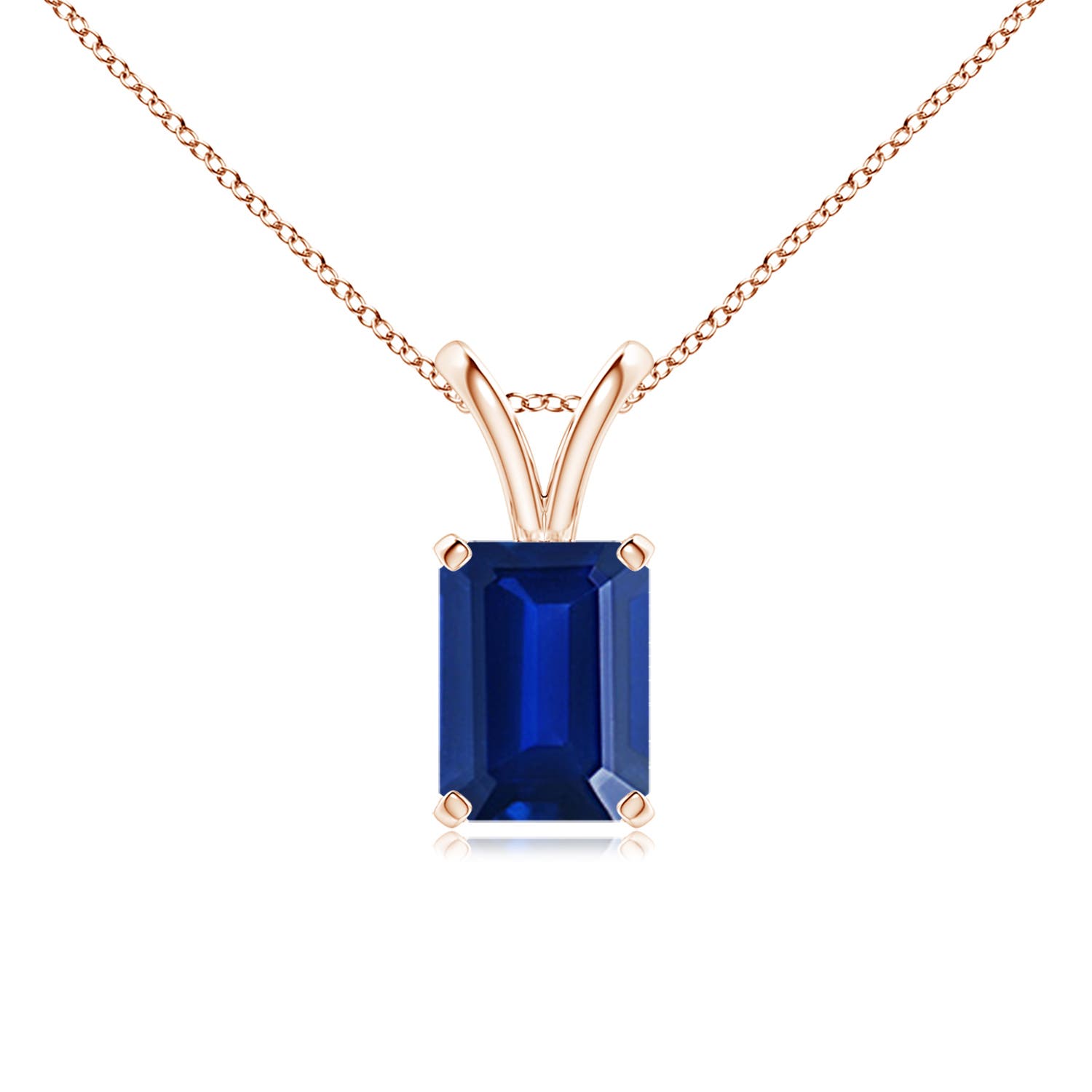 AAAA - Blue Sapphire / 1.65 CT / 14 KT Rose Gold