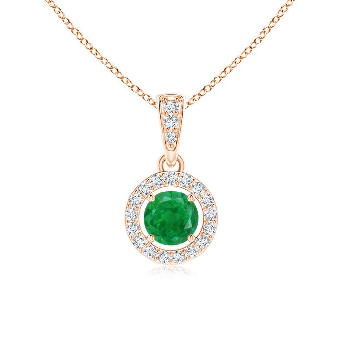 AA - Emerald / 0.34 CT / 14 KT Rose Gold