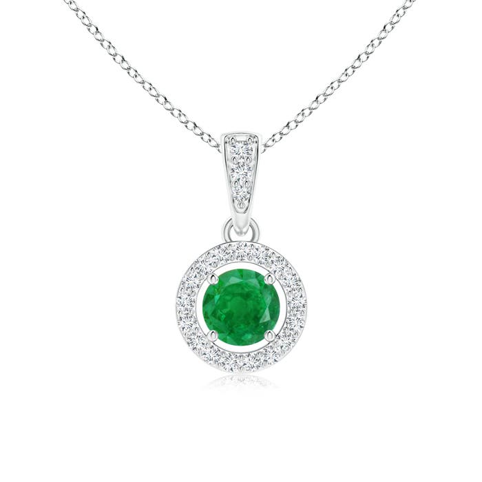 AA - Emerald / 0.34 CT / 14 KT White Gold