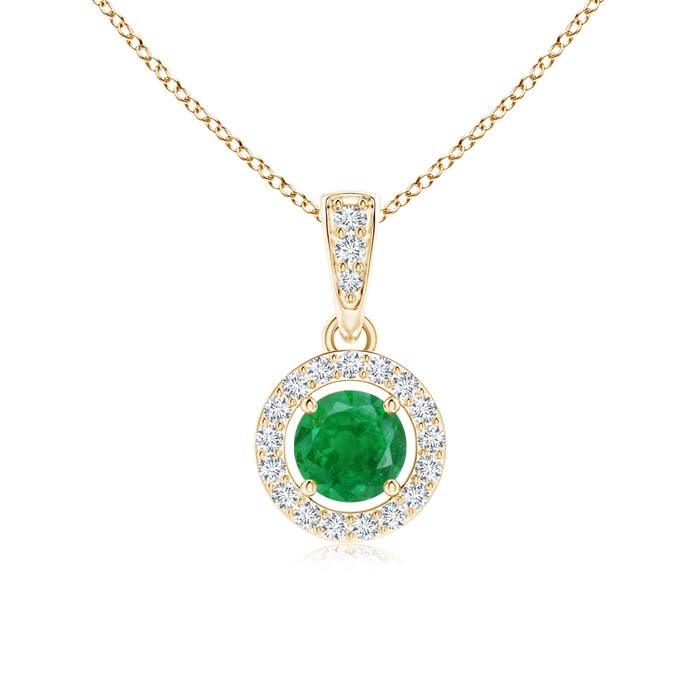 AA - Emerald / 0.34 CT / 14 KT Yellow Gold