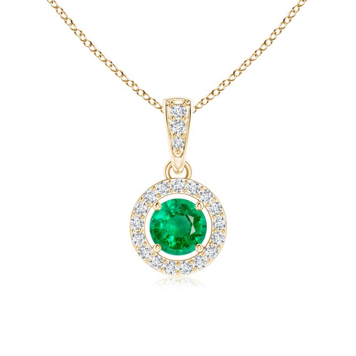 AAA - Emerald / 0.34 CT / 14 KT Yellow Gold