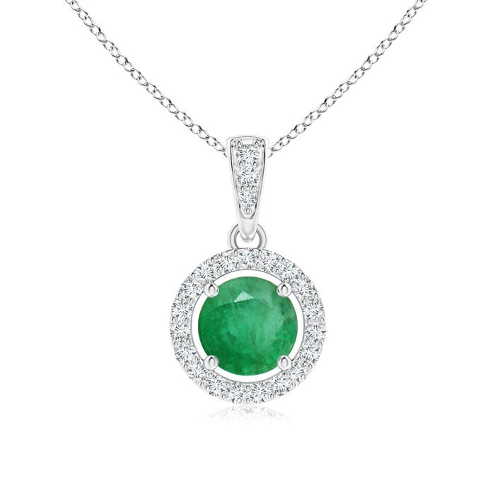 A - Emerald / 0.58 CT / 14 KT White Gold