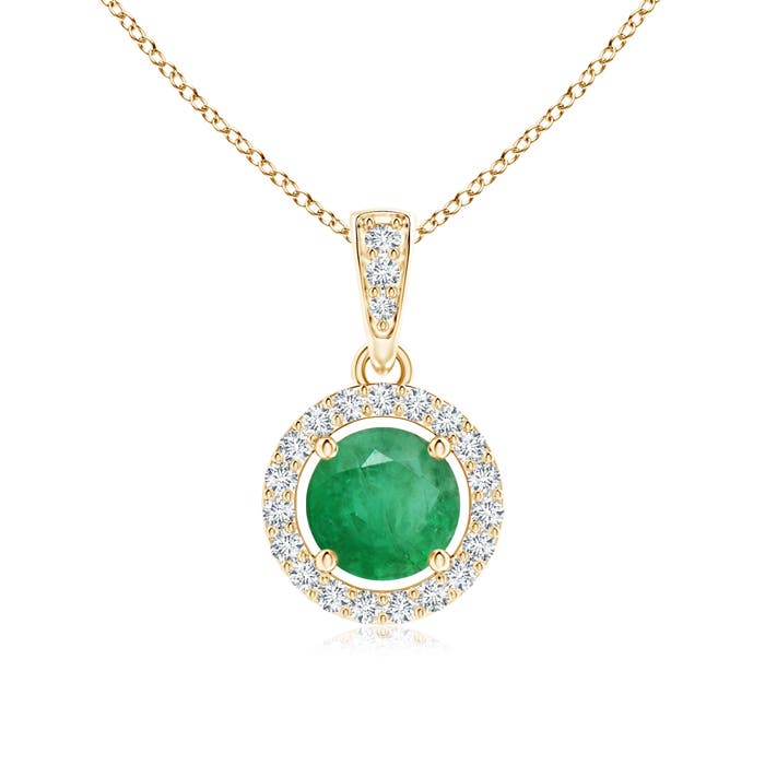 A - Emerald / 0.58 CT / 14 KT Yellow Gold