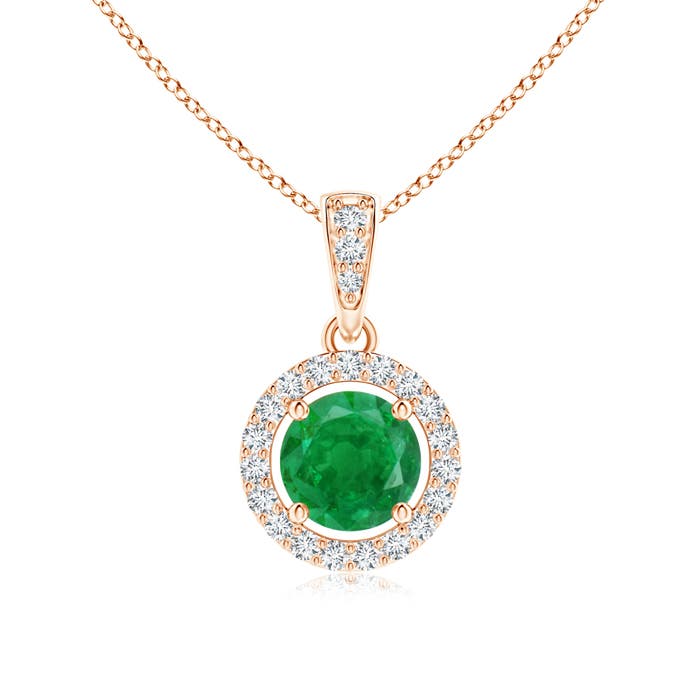 AA - Emerald / 0.58 CT / 14 KT Rose Gold