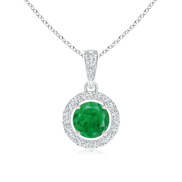 AA - Emerald / 0.58 CT / 14 KT White Gold