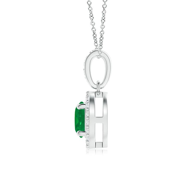 AA - Emerald / 0.58 CT / 14 KT White Gold