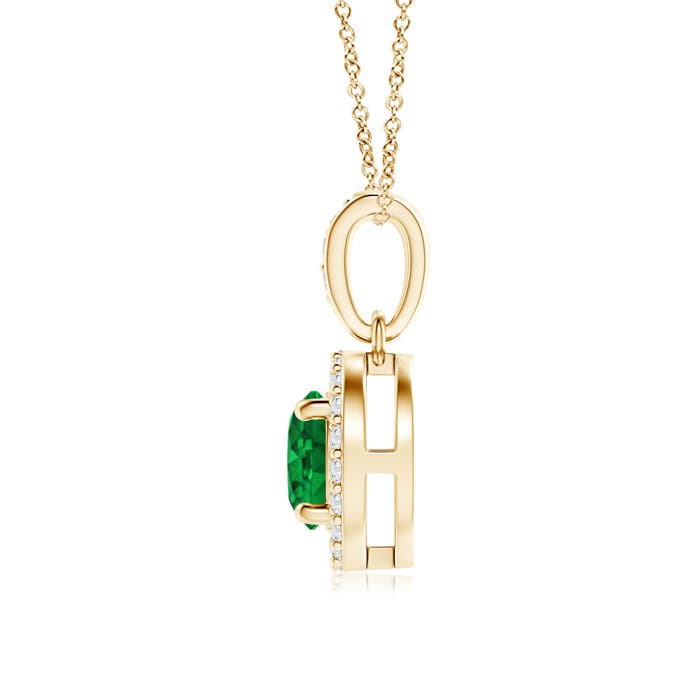 AAAA - Emerald / 0.58 CT / 14 KT Yellow Gold