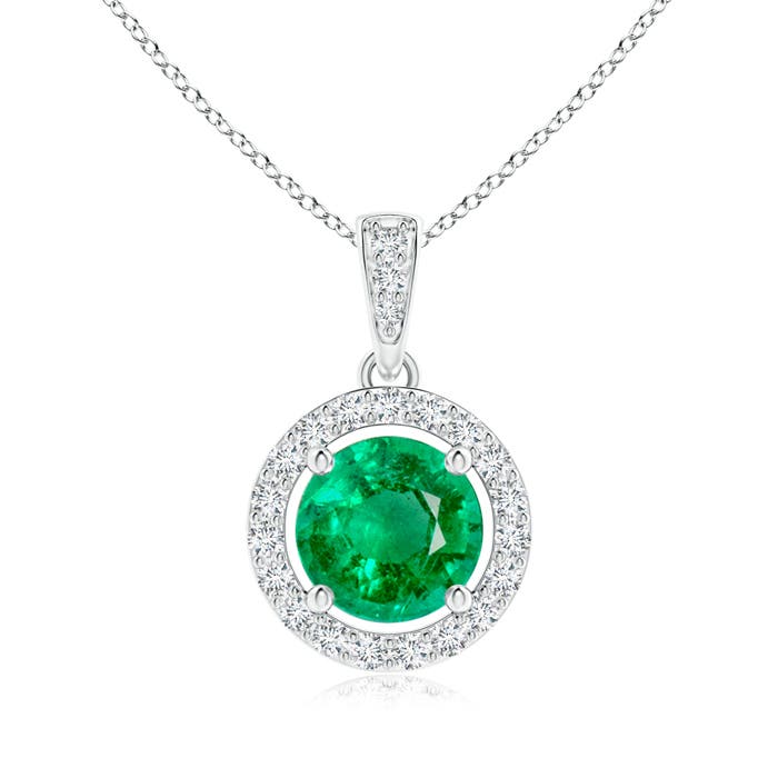 AAA - Emerald / 0.92 CT / 14 KT White Gold