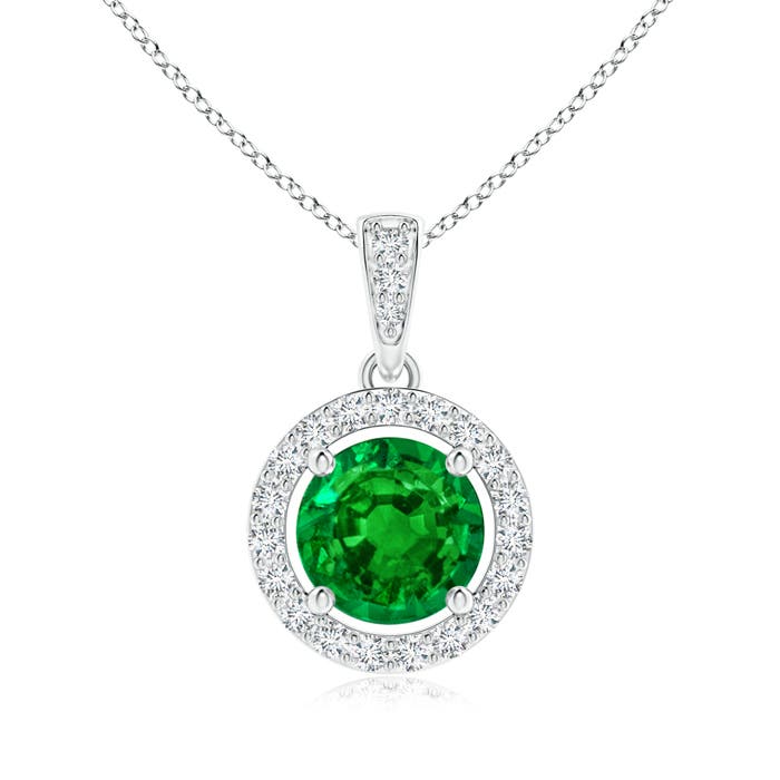 AAAA - Emerald / 0.92 CT / 14 KT White Gold