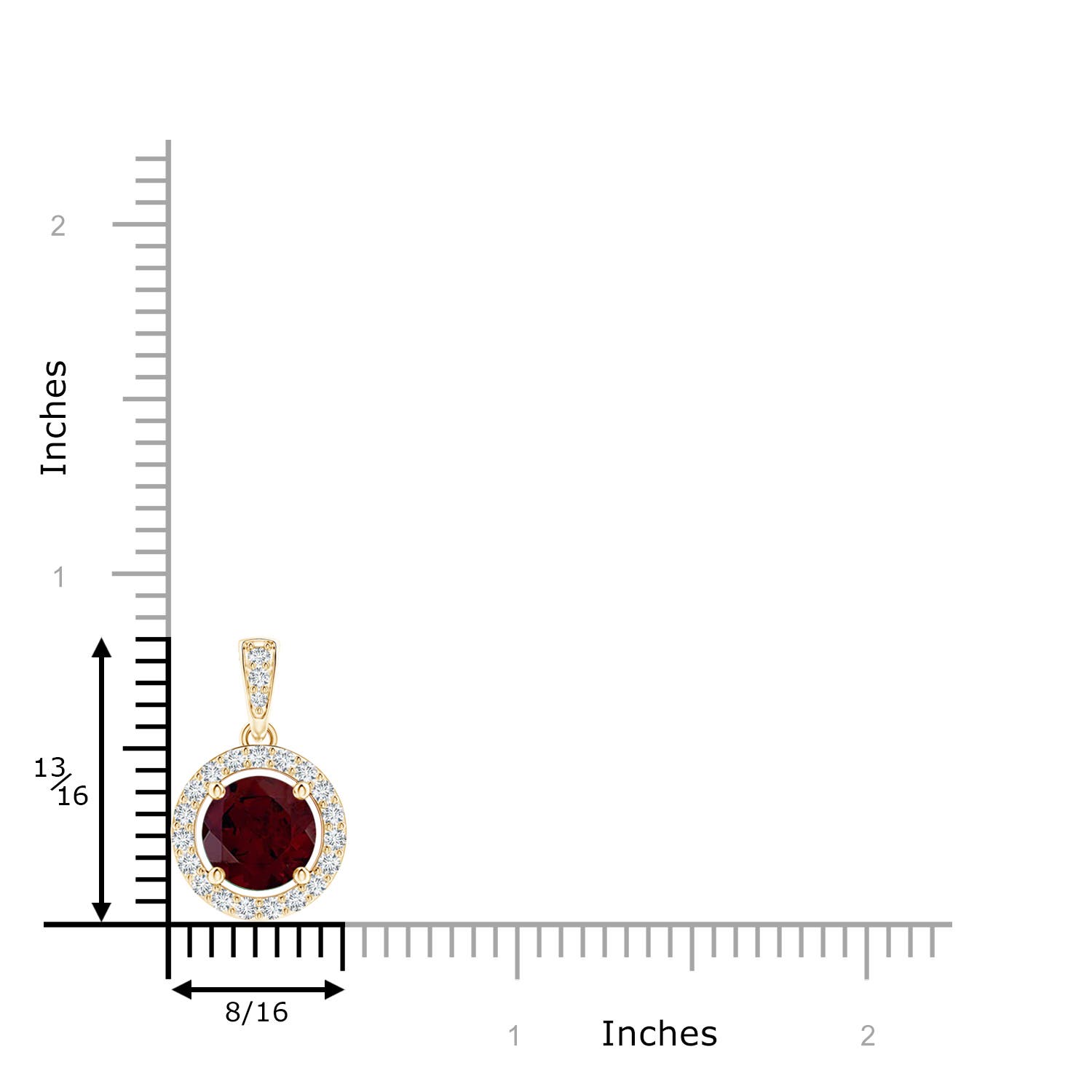 A - Garnet / 2.55 CT / 14 KT Yellow Gold