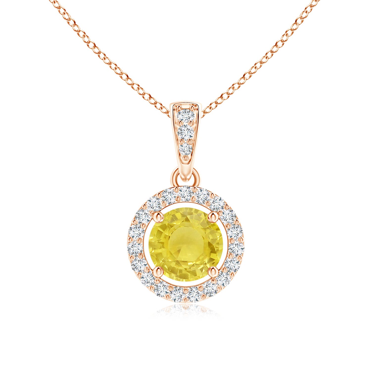 A - Yellow Sapphire / 0.66 CT / 14 KT Rose Gold